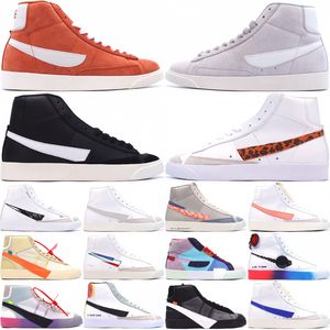 Blazers Mid 77 Vintage Herren Damen Freizeitschuhe Schwarz Atomic Pink Cool Grey Farbcode Popcorn Wildleder Deep Royal Outdoor Skateboard Sneakers Größe 36-45