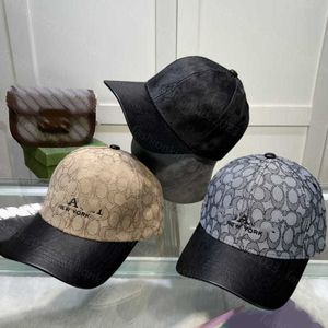 23SS Designer-Kappe Baseballkappe Jacquard-Stickerei Patchwork Lederkrempe Baseballkappe Erwachsene Unisex Kuppel Einfach und großzügig 3 Farben sind optional a1