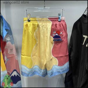 Мужские шорты Stock Cloud Print Suit Shorts Shorts Silk Shinkstring Short Bins T230602