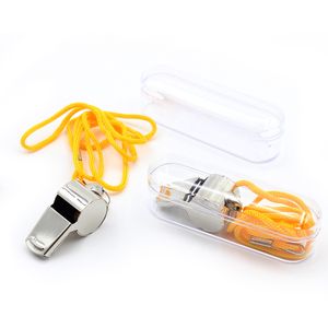 Individual Packing Box Metal Whistle Referee Sport Rugby Stainless Steel Whistles Soccer Football Basketball Party Training School Cheerleading Tools 2100