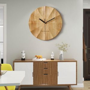Wall Clocks Solid Wood Modern Simple Clock Fashion Living Room Decorative Creative Home