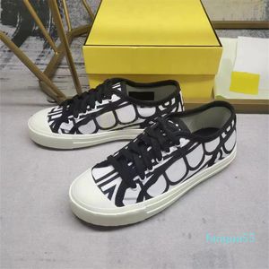 2023 Domino Sneakers fabric Flats shoes Canvas lace-up shaped rounded Toes for unisex luxury designers rubber cap factory footwear