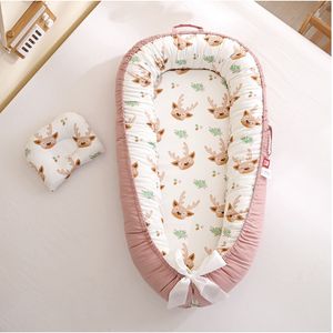 Bed Rails 95x60cm Outdoor Infant Cradle Cot born Nursery Bassinet Stroller FenceBaby Sleeper Nest Bumper Baby Crib Cushion 230601