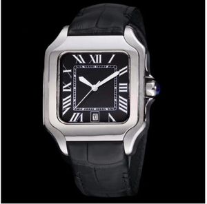 8 стильных часов кожаные ремешки Suare Watch Автоматические механические мужские женские дизайнер 35 мм 40 -мм часов спортивные водонепроницаемые деловые часы.
