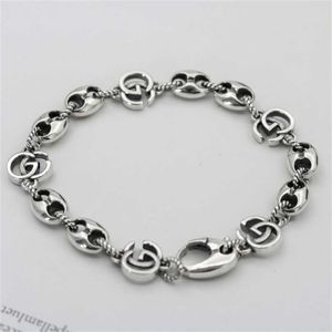 50% rabatt designer smycken armband halsbandsring enkel fashionabla gris näsa ihåligt utdragande par armband