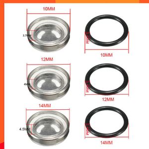 Ny 1SET (1 FALL 1 RING) 14mm 12mm 10mm Motorcykel Master Bromscylinder Reservoar Sikt Glas Motorcykel Auto Dirt Bike Packning