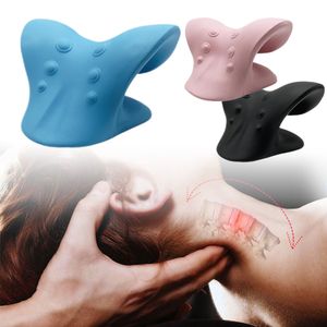 Massaging Neck Pillowws Stretcher Shoulder Massage Pillow Cervical Spine Stretch Traction Relaxation Relieve Pain Correction Device Health Care 230602