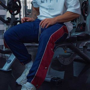 Erkek pantolon bahar ve sonbahar yeni erkekler koşuyor hızlı kuruyan yumuşak fitness pantolon spor fitness eğitimi erkekler lacivert gevşek spor pantolon T230602