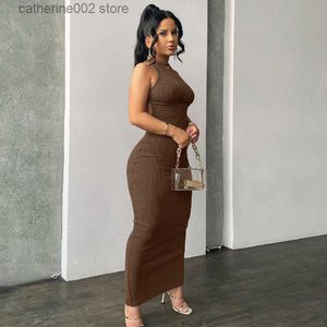 Party Dresses Zoctuo Ribbed Solid Summer Dresses For Women Backless Sleeveless Sexy Slit Mini Dress BodyCon 2022 Outfits Elegant Party Y2K T230602