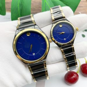 W5JS 2023 New Watch Lovers 'Leisure Diamond Watches Gold Steel Steel Stains Steeld Quartz Wristwatch Strap Relogio Maschulino Movad4