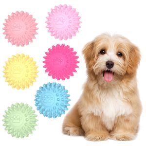 Brinquedos para petiscos para cães Bola TPR Brinquedo para mastigar para cães Brinquedo interativo engraçado para cães pequenos e grandes para limpeza de dentes, mastigar e brincar