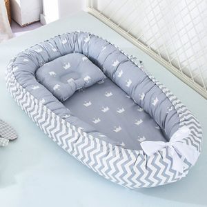 Rails Bałka 8550 cm Babe Baby z poduszką niemowlę bawełnianą kołyskę dla urodzonego przenośnego bassinet zderzak 230601