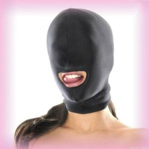 Produkter fetisch slav bdsm bondage begränsningar sex mask mun öga öppet huvud sele elasticitet ögonbindel för par nya exotiska tillbehör