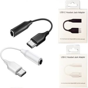 Typ-C USB-C Stecker auf 3,5 mm Kopfhörerkabel Adapter AUX Audio Buchse für Samsung S23 S22 S10 S20 S21 Note 10 20 Plus mit Chip-Einzelhandelsbox