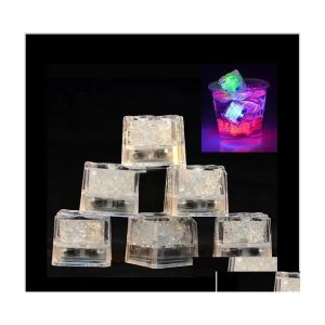Украшение вечеринки Aoto Colors Mini Romantic Luminous Artificial Ice Cube Flash Led Light Свадьба Христо H1221 Доставка Дома