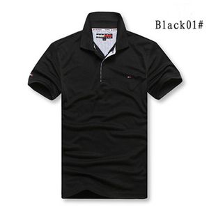 Mens Top White Red Embroidery Polo Shirt Short-Sleeve Solid Polo Shirt Men Polo Tommy Homme Slim Men Clothing Camisas Polos Shirt S-4XL 5XL 6XL