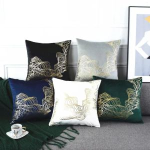Pillow 45 Nordic Home Decor Pillowcover Sofa Bronzing Stripe Living Room Decorative Cover Pillowcase Polyester