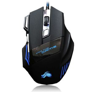 Professional 5500 DPI Gaming Mouse 7 -knappar LED -optiska USB -trådbundna möss för Pro Gamer Computer X3 Mousee6cm