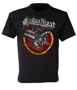 Herr t-shirts judas präst t-shirt sjunga för hämnd uk tung metallband svart s till 3xl tryckta män t shirt kort ärm rolig j230602