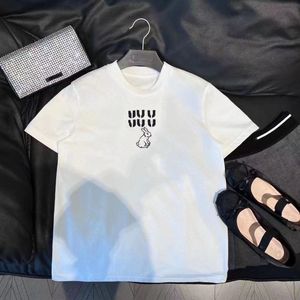 Miumiuss Womens T-Shirts Top Printed Miui Embroidery Shorts Mui Top Designer Shirt Suit Sleeve Shorts Lady Long Sweatshirts Sweater Femme Vintage Tank Cropped 584