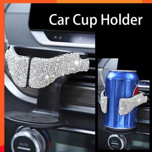 Nytt biluttag med borrvattenkopphållare General Car Beverage Bottle Holder Auto Interior AshTray Holder Diamond Ornaments