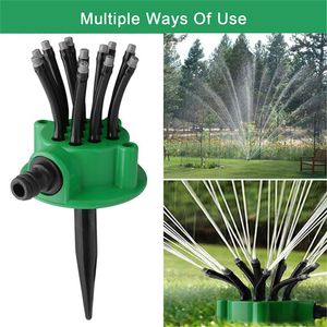 Vattenutrustning 360 graders utomhusjusterbar automatisk sprinkler Lawn Garden Irrigation System Point Munstycks Trädgårdsavgiftsverktyg 230601
