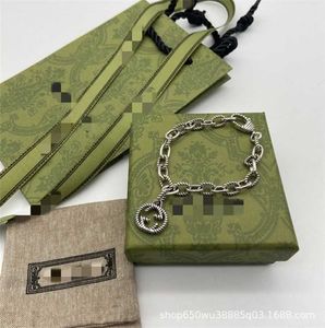 Tasarımcı Takı Kolye Yüzüğü Yüksek Kalite 925 Eski Twist Zincir Bileklik Kilitli Stil Eski Sevgililer El Süslemeleri