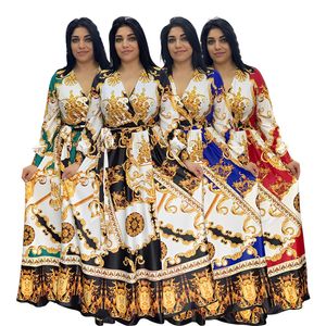Afrikaanse Jurken Voor Vrouwen Elegante Polyester Moslim Mode Abaya Dashiki Gewaad Kaftan Lange Maxi Jurk Turks Afrika
