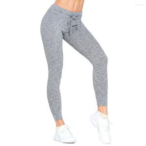 Active Pants CretKoav Fitness Slounge Leggings Charcoal Marl Sexy High Waist Pushes Up Hips Quick-dry Running Yoga Pant European Style