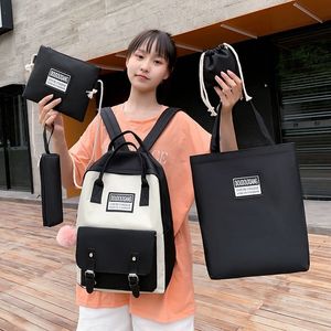 Sacos de Fraldas 4 PçsConjunto Grande Capacidade Múmia Maternidade Bolsa de Bebê Viagem Muda Fraldas Carrinho de Bebê Mochila Feminina À Prova D' Água 230601