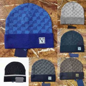 2023 Fashion Men Ladies Letter Designer Hat Plaid Knit Skull Hat Winter Beanie