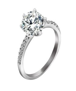 Bridal Wedding Jewelry Fashion Crystal Ring Cubic Zirconia Rings Rhinestone Silver Plated Ring for Women Engagement Party Jewelry2739498
