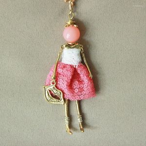 Подвесные ожерелья многие стильные модные кукол длинная цепь красочные украшения парижской девушки для женских детских подарков