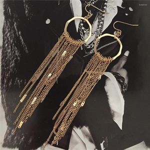 dangle earrings long tassel gold for wedinded drop earingファッションジュエリーギフト