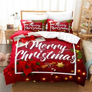 Yatak Seti Mutlu Noeller Seti Yorgan Kapağı Yeni Yıl Kral yorgan Dekoratif Çocuk Yatak Odası Otel L221025