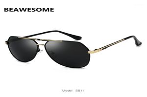 Beawesome Designer Pilot Oversizefed Oval Oval Sunglasses Women Men Sun Glass Aviation Metal Frame Luster