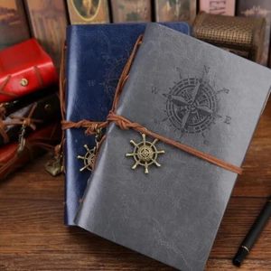 해적 끈 메모장 빈티지 정원 여행 느슨한 잎 일기 책 Kraft Papers Journal Notebook 나선형 학교 학생 클래식 서적