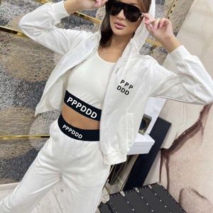 Designers Women's Two Piece Sets Pants Casual Suits Hooded Jackets luxury designer woman jacket Capsule Collection Fashion Long Sleeve Jackets pants 3-piece set