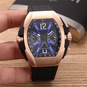 Luxury Watch for Man Quartz Stopwatch Man Chronograph Watches Rostfritt Steel Wrist Watch Läderband FM07199D