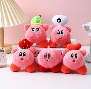 INS Kawaii Strawberry Kirby Plush Keychain Jewelry Schoolbag Backpack Ornament Kids Toy Gifts About 11.5cm 7 Design