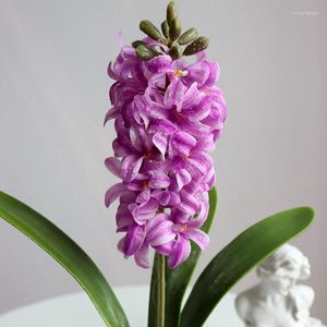 Decorative Flowers Artificial Hyacinth Violet Flower Branch Fleurs For Autumn Romantic Wedding Party Festival Home Decoration Fake Wreath