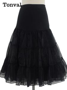 Spódnica tonval retro crinoline tutu spódnica pettisplatt na vintage vintage rockabilly damskie gomowe podnośniki