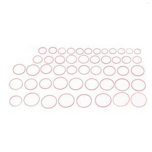 Watch Boxes Gasket 16 To 40mm Diameter Red 0.9mm Height Rubber Washer Waterproof Flexibility For Repair