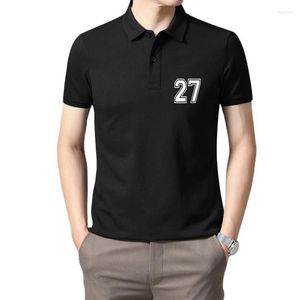 Herrpolos män t shirt nummer 27 ålder sport spelar tröja nummer-rt kvinnor tshirts