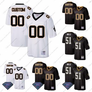 Custom NCAA 75th Vintage Football Jerseys Retro Drew Brees Rickey Jackson Jahri Evans Willie Roaf Marques Colston Sam Mills Bobby Hebert Morten Andersen