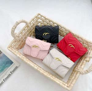 2024 MINI Girls Square Handbag Fashion Baby Crossbody Princess Bags Small Kids Coin Based Counter Bag