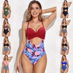 Damskie stroje kąpielowe seksowne lampart Monokini 2023 Kobiety One Piece Bikini Swimsuit Korea Kontrola mody Abdomen Bathing Suit