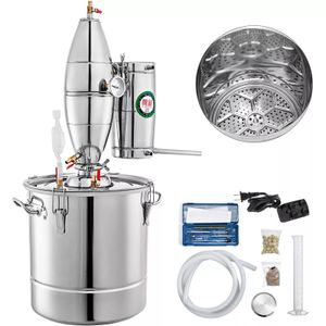 Maszyny 304 Alkohol ze stali nierdzewnej Distiller Domowy zestaw Brew Brew Kit Moonshine Wine Making Destillacie Equipment Alkohol Distillery 20L