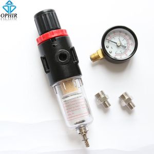 Tatuagens OPHIR Airbrush Compressor AIR REGULATOR c/ Water Trap Filter With 2 Adapter Model Pump Oil Water Separator_AC010
