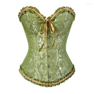 Bustiers & Corsets And Shapewear Lingerie Overbust Corset Plus Size Brocade Women Sexy Vintage 6xl Red Black Green